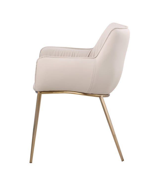Club Style Arm Chair w/ Golden Legs - 2 Per Box TRACY-AC-TPE