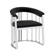 Acrylic & Steel Arm Chair - 1 Per Box TRISHA-AC-CHM-BLK