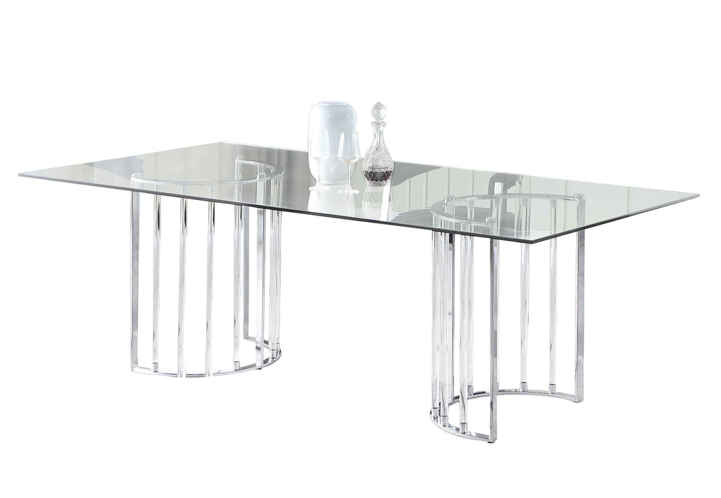 Yasmin Glass Dining Table by Chintaly