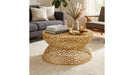 T3704 Coffee Table – T3704 Round Coffee Table Gold by Galaxy Home Furnishings