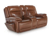 Healy Pier Power Reclining Sofa and Loveseat - Brown/Beige