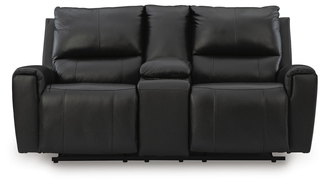 Glossmore Reclining Loveseat with Console