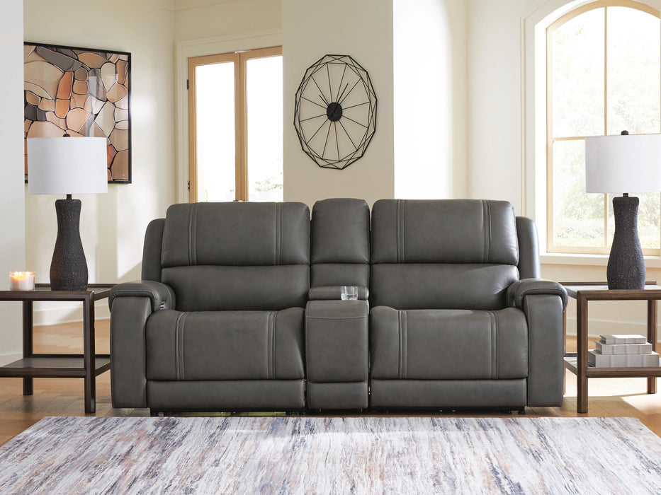 5Z - Pittson 3-Piece Power Reclining Sectional Loveseat with Console - image 2