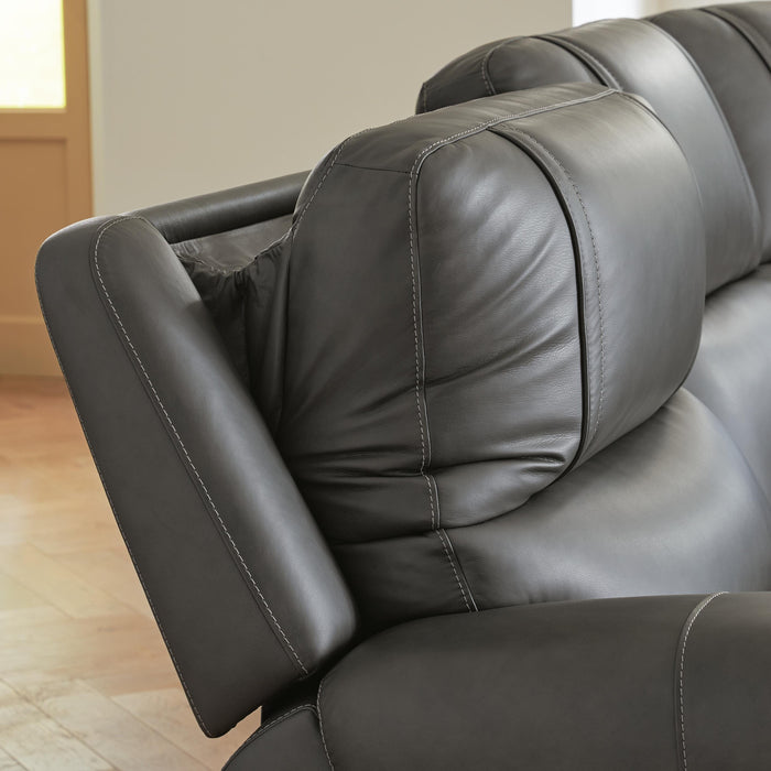 5Z - Pittson 3-Piece Power Reclining Sectional Loveseat with Console - image 7