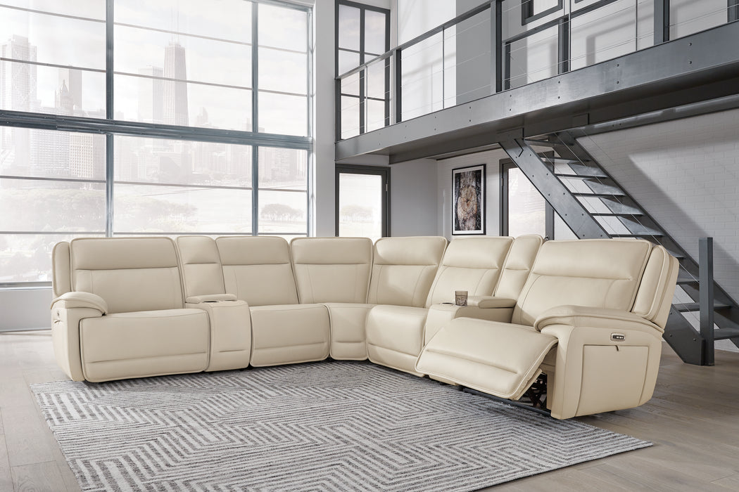 Double Deal 7-Piece Reclining Sectional with 2 Consoles