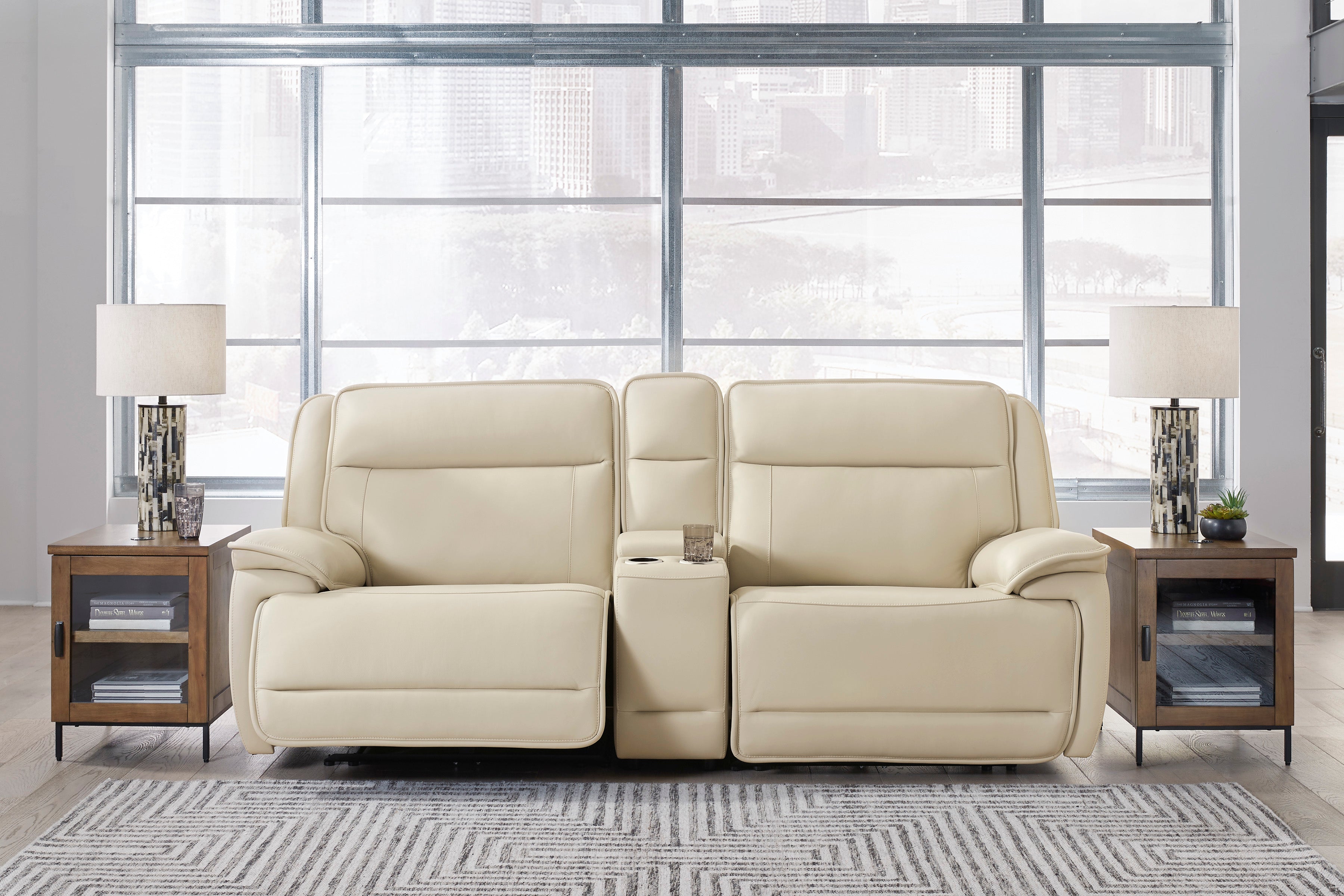 Double Deal 3-Piece Power Reclining Loveseat Sectional with Console