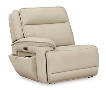 Double Deal 2-Piece Power Reclining Loveseat Sectional - Brown/Beige