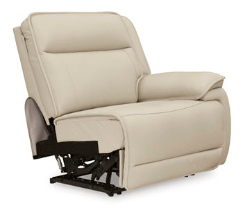 Double Deal 2-Piece Power Reclining Loveseat Sectional - Brown/Beige