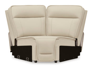 Double Deal 2-Piece Power Reclining Loveseat Sectional - Brown/Beige