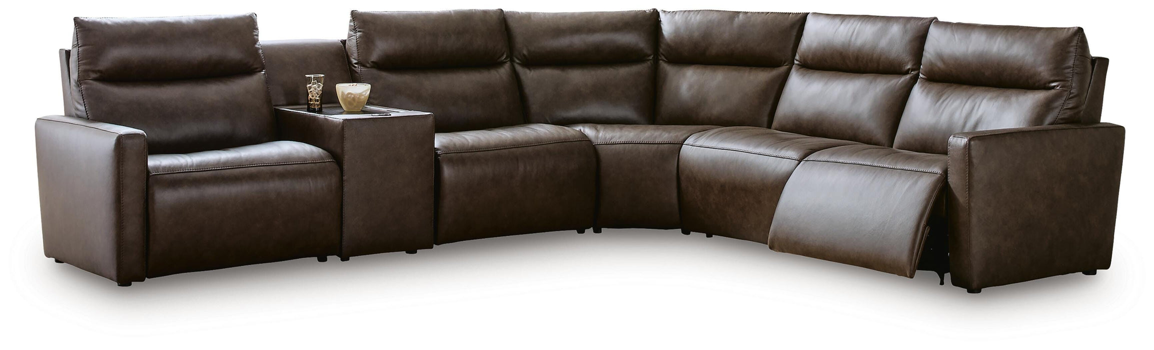 ModZ 6-Piece Power Reclining Sectional with Audio Console