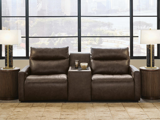 ModZ 3-Piece Power Reclining Sectional Loveseat with Audio Console