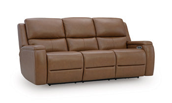 5Z-Syran Power Reclining Sofa - Caramel