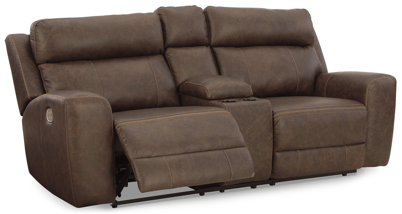 Roman Power Reclining Loveseat with Console