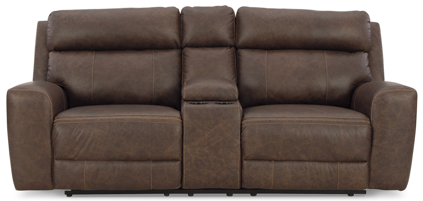 Roman Power Reclining Loveseat with Console