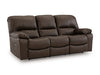 Leesworth Power Recliner - Brown/Beige
