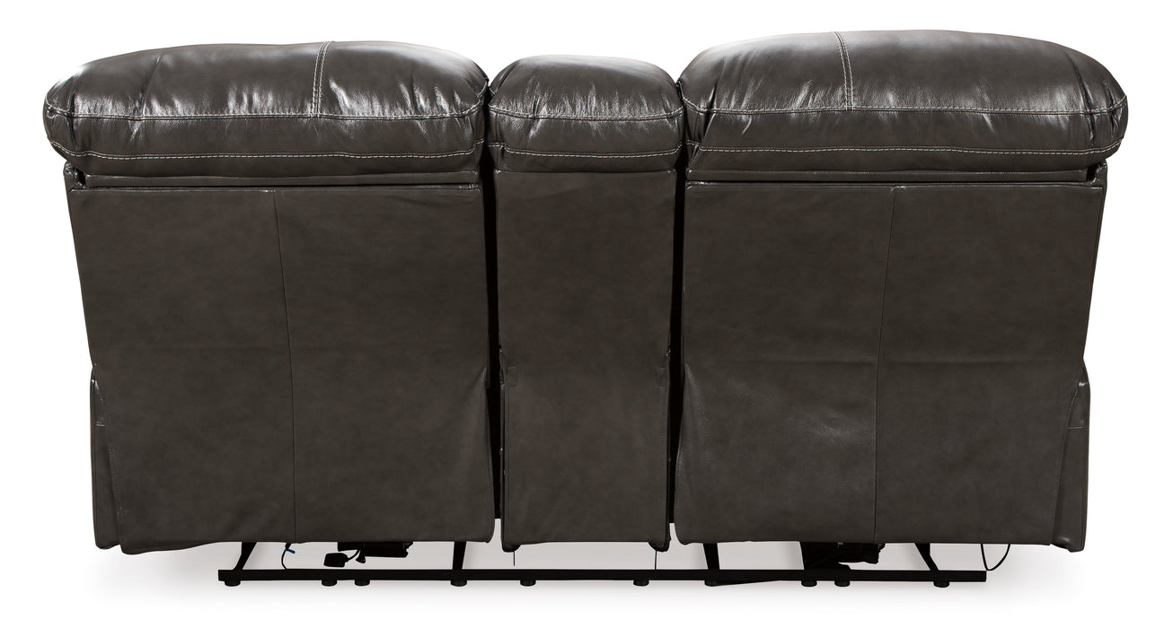 Hallstrung Power Reclining Loveseat with Console