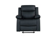 U6026 Glider Recliner - Black PU 72A
