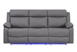 U6026 Console Reclining Loveseat - Grey PU 46A