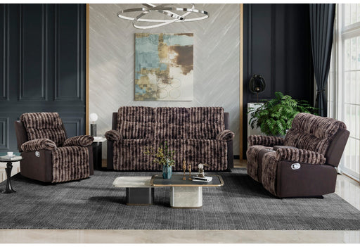 U6028 Reclining Sofa/Console Reclining Loveseat/Glider Recliner - Brown