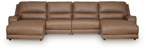 Sofá seccional reclinable DeepWakes de 4 piezas con chaise longue doble