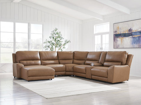 Sofá seccional reclinable eléctrico de 6 piezas DeepWakes con chaise longue