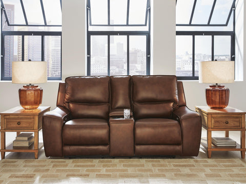 Sofá biplaza reclinable eléctrico DeepWakes con consola