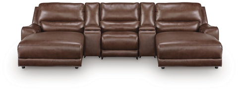 Sofá seccional reclinable eléctrico de 5 piezas con chaise longue DeepWakes