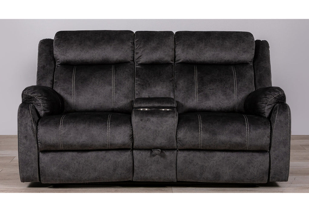 U7303C Console Reclining Loveseat - Domino Granite