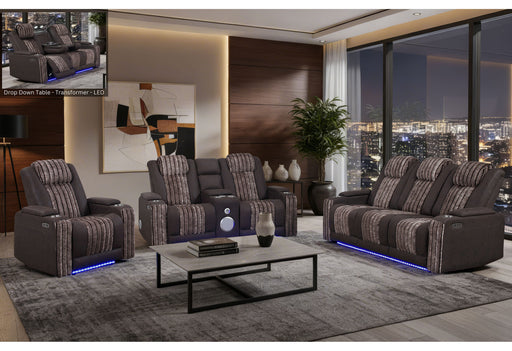 U8000 Power Console Reclining Loveseat/ Power Reclining Sofa - Brown