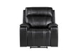 U8880 Power Recliner - Black Leather