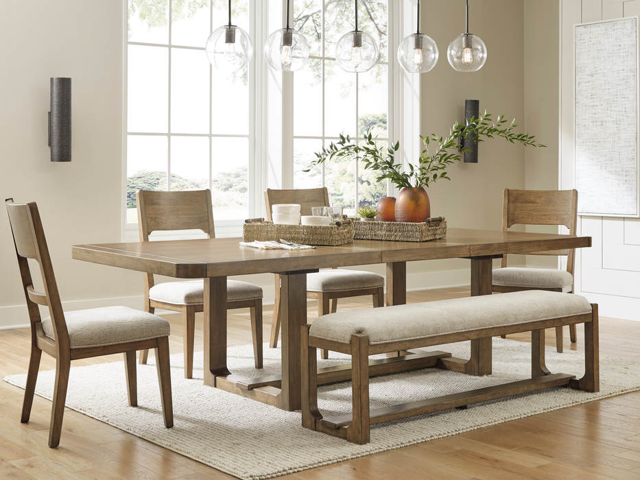 Cabalynn Dining Table, 4 Chairs and Bench