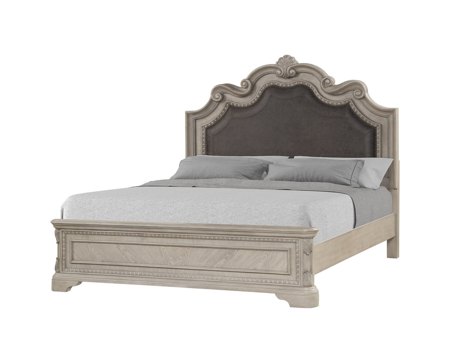 Coventry Grey Uph Panel King Bed 1989-112