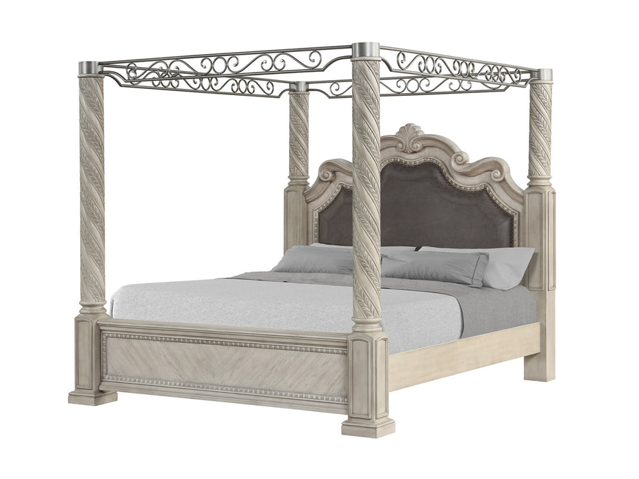 Coventry Uph Panel Canopy Queen Bed 1989-108