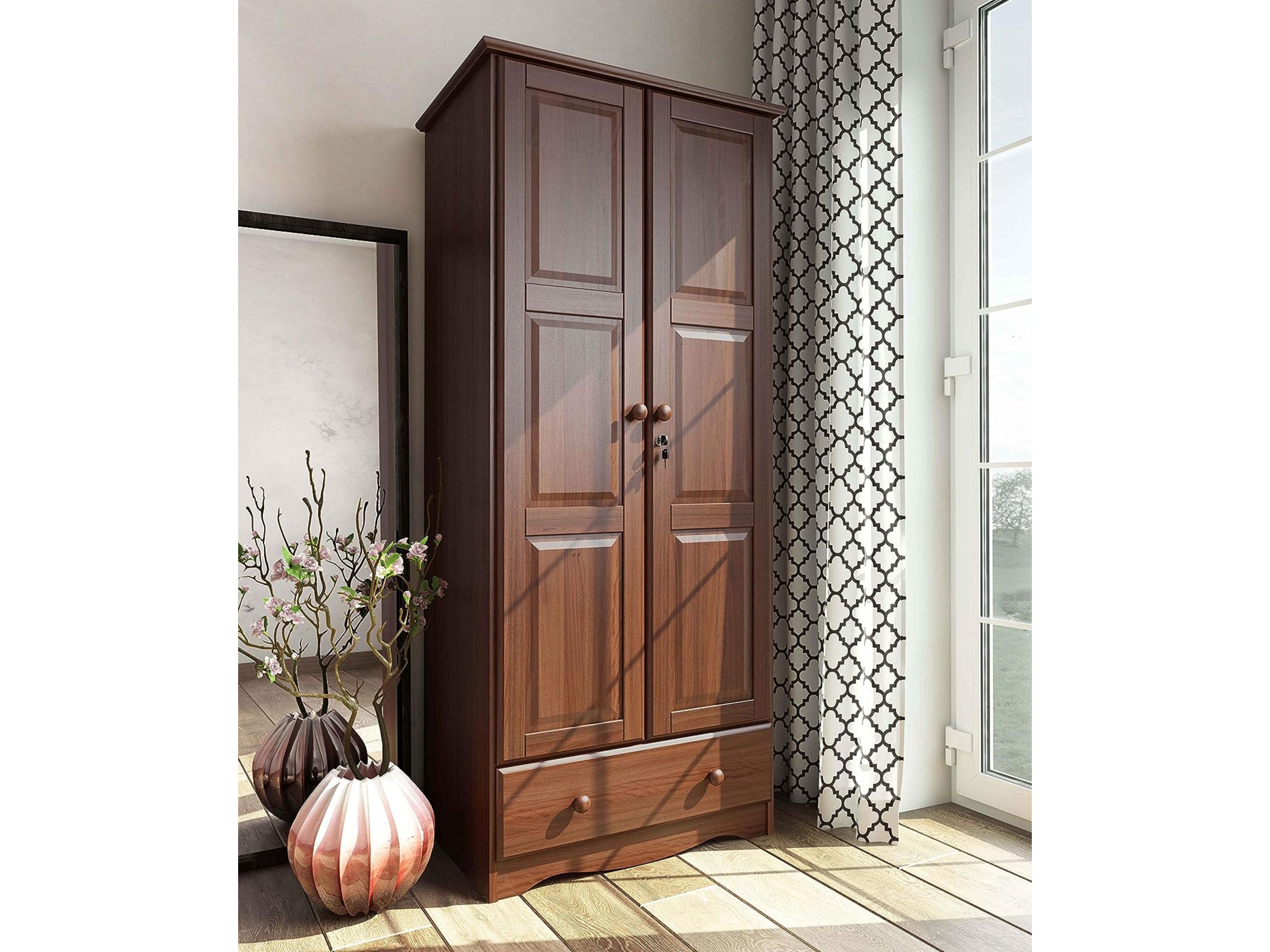 5643 100% Solid Wood Flexible Wardrobe With Optional Shelves