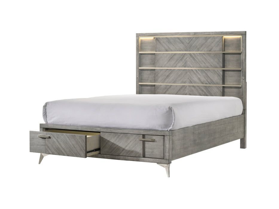 Aries Queen Storage Bed 211-106