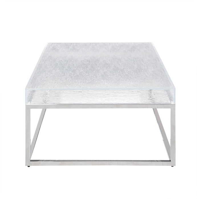 Contemporary Cocktail Table w/ Acrylic Top & Steel Frame VALERIE-CT-RCT