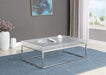 Contemporary Cocktail Table w/ Acrylic Top & Steel Frame VALERIE-CT-RCT