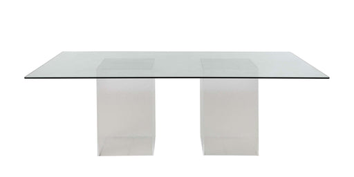 Contemporary 84" Rectangular Glass Dining Table VALERIE-DT-RCT-4484
