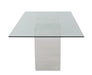 Contemporary 84" Rectangular Glass Dining Table VALERIE-DT-RCT-4484