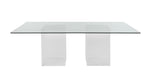 Contemporary 72" Rectangular Glass Dining Table VALERIE-DT-RCT-4272