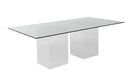 Contemporary 72" Rectangular Glass Dining Table VALERIE-DT-RCT-4272