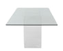 Contemporary 84" Rectangular Glass Dining Table VALERIE-DT-RCT-4484