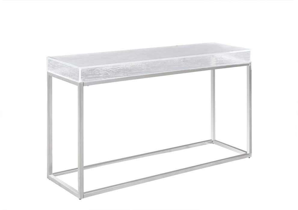 Contemporary Sofa Table w/ Acrylic Top & Stainless Steel Frame VALERIE-ST