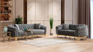 Vanessa Living Room Set – Vanessa 2 Pc Living Room Set in Gray - C by Galaxy Home Furnishings