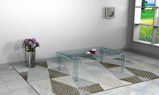 Contemporary All-Glass Rectangular Cocktail Table VERA-CT