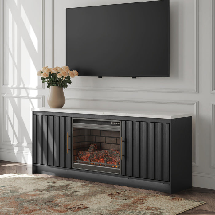 Cadmori 63" TV Stand with Electric Fireplace
