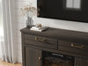 Brazen Valley 60" TV Stand with Electric Fireplace - Dark Brown