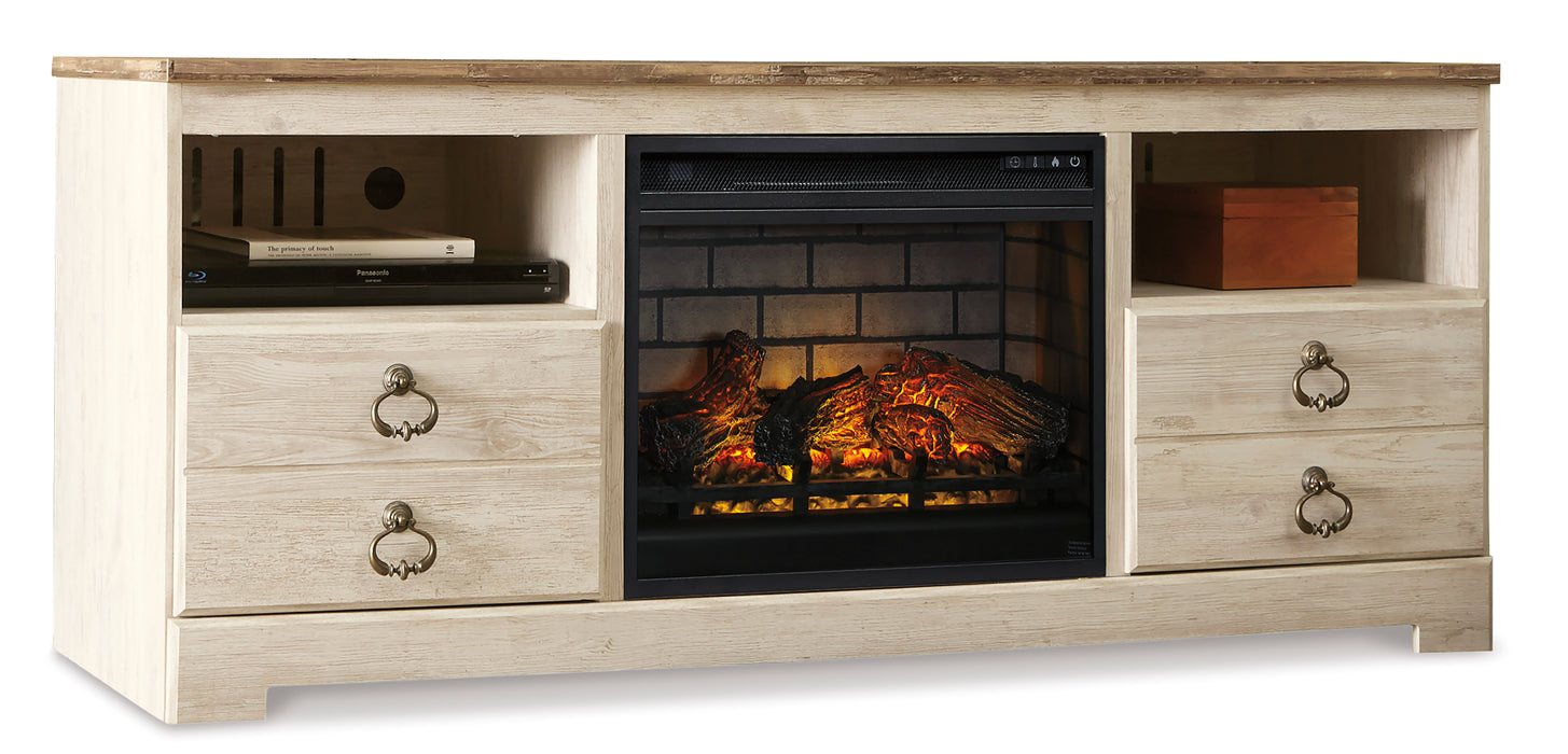 Willowton 64" TV Stand with Electric Fireplace