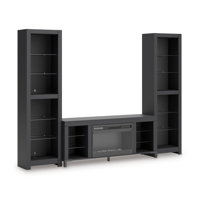 Cayberry 3-Piece Entertainment Center with Electric Fireplace