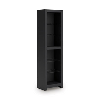 Cayberry 3-Piece Entertainment Center with Electric Fireplace - Black/Gray